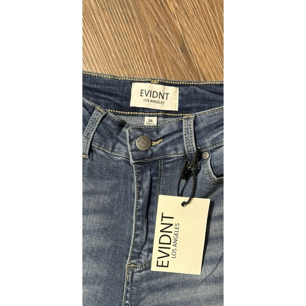 Anthropologie Evidnt Los Angeles Verona Skinny crop ankle Shark Bite Hem Size 26 - Picture 8 of 10